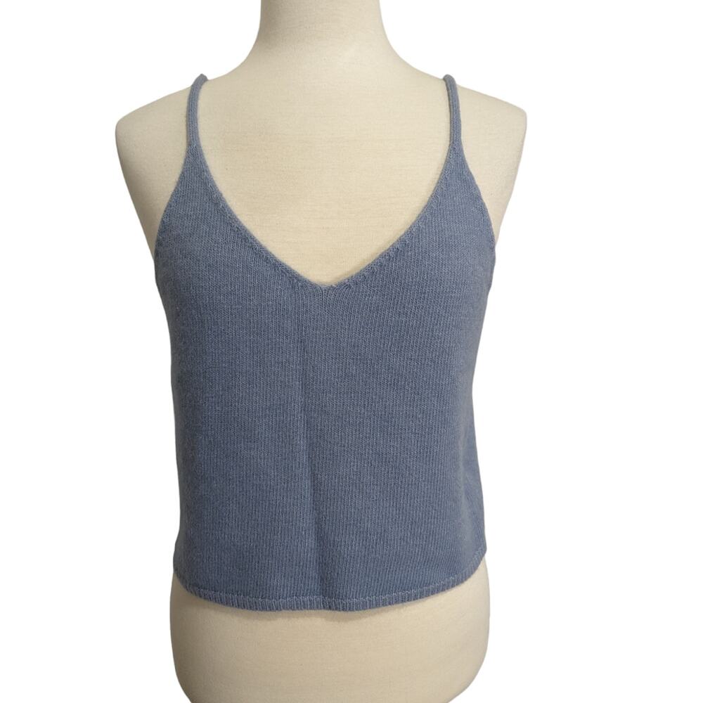 Code X Mode Blue Spaghetti Strap Angora Blend Sweater Size M